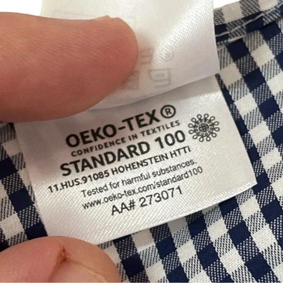 Lauren Ralph Lauren Mens Long Sleeve Regular Fit Navy White Checkered Shirt XL - Picture 4 of 6